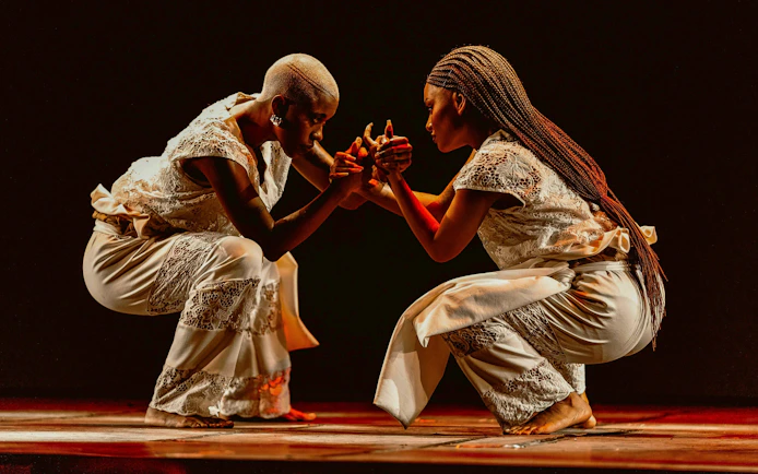 Performers in traditional attire during Roxy Dinner Show, Rio de Janeiro.