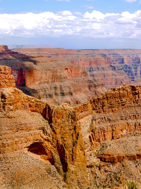 Grand Canyon West view at Eagle Point, showcasing layered red rock formations, USA.