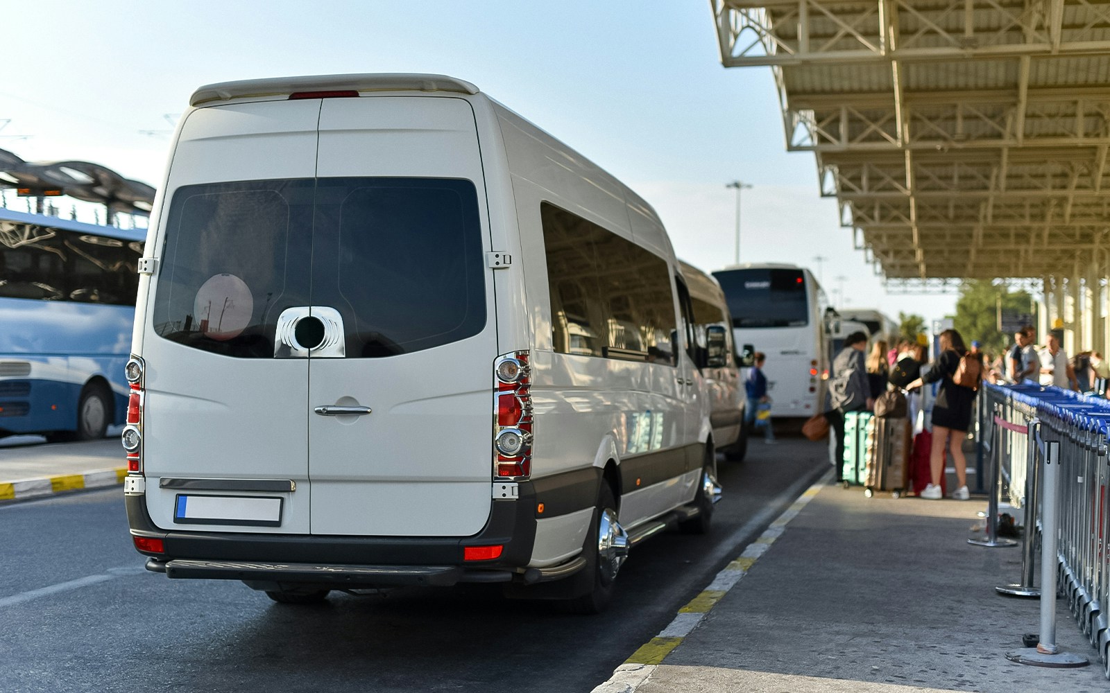 Shuttle bus for Mount Vesuvius climb departing from Pompeii or Naples.