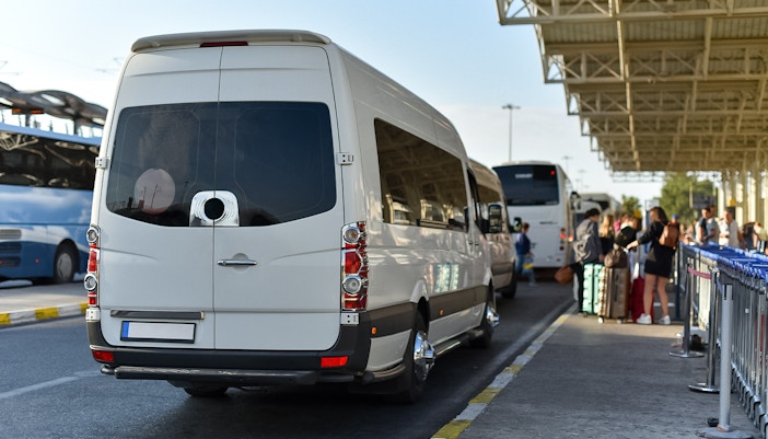 Shuttle bus for Mount Vesuvius climb departing from Pompeii or Naples.