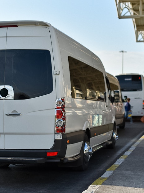 Shuttle bus for Mount Vesuvius climb departing from Pompeii or Naples.