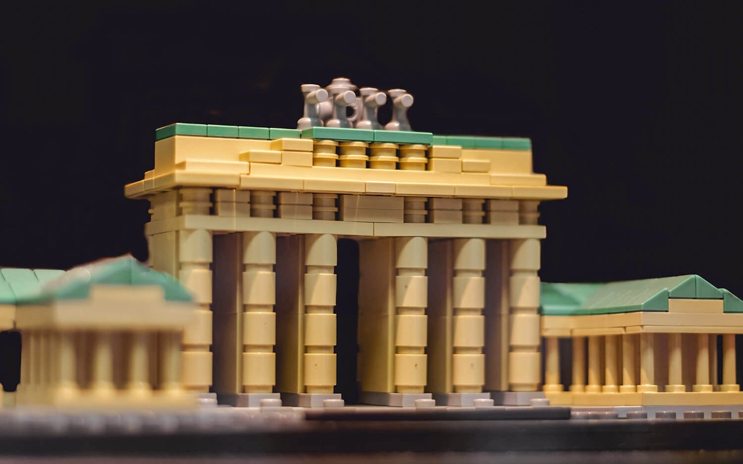 Brandenburg Gate LEGO model at LEGO Museum in Prague.