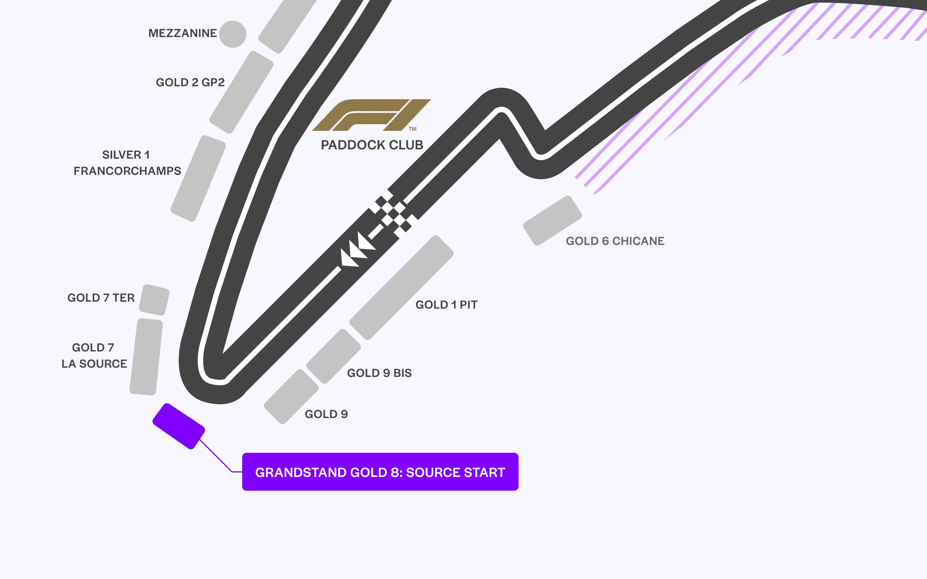 Formula 1 Belgian Grand Prix seating plan