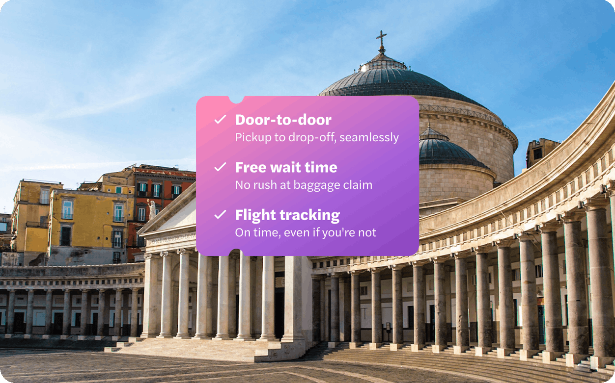 Naples International Airport private transfer service with seamless pickup, free wait time, and flight tracking.