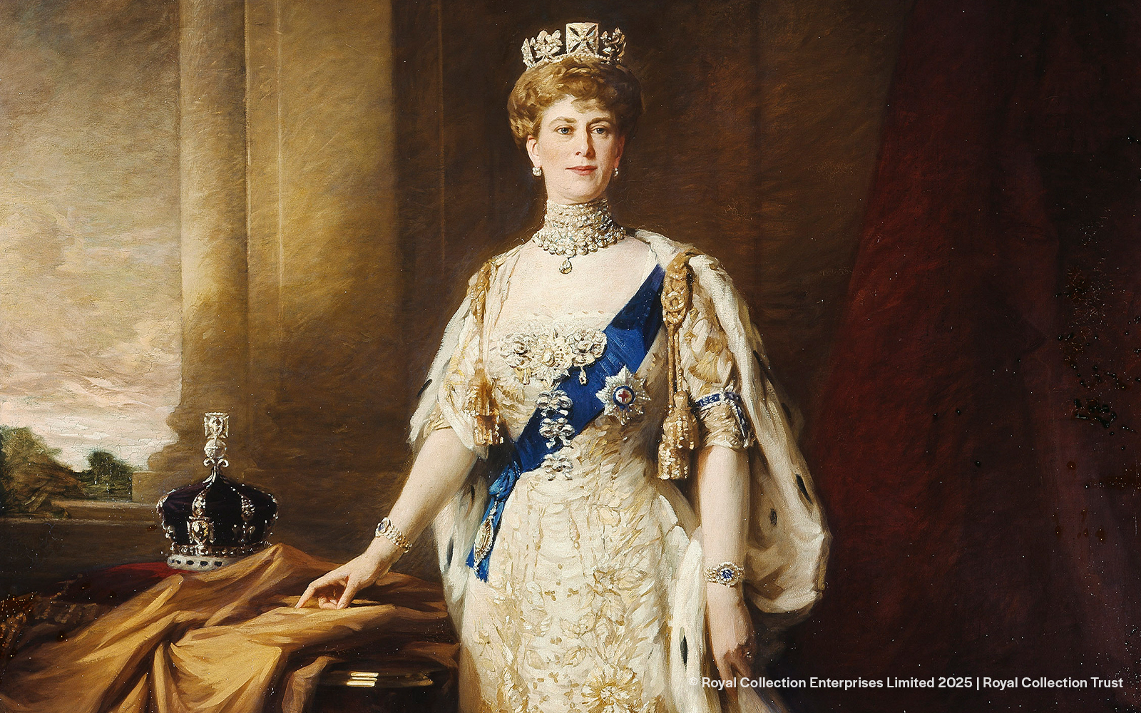 Edwardian art and artifacts displayed in King's Gallery, Buckingham Palace, London exhibition.