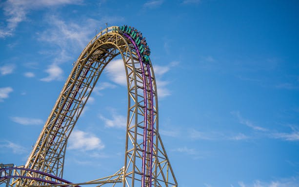 Roller coaster loop at an amusement park in Tampa Bay, included in CityPASS®.