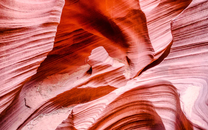 Reddish sandstone formations in Rattlesnake Canyon, showcasing layered textures.