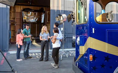 Group of people on a studio tour at Universal Studios Hollywood VIP Experience.