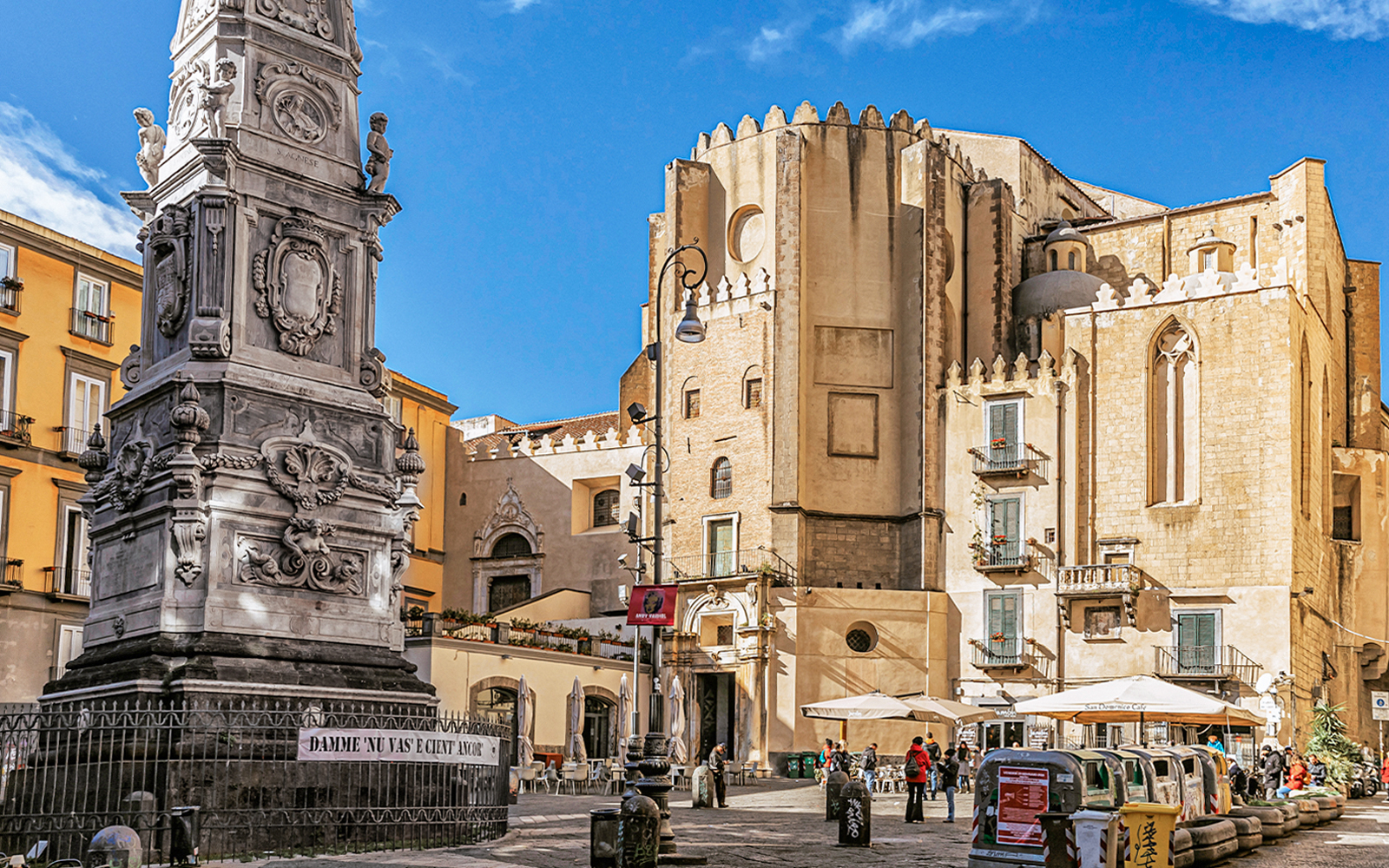 San Domenico Maggiore street view, naples