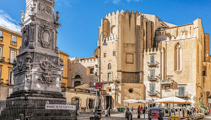 San Domenico Maggiore street view, naples