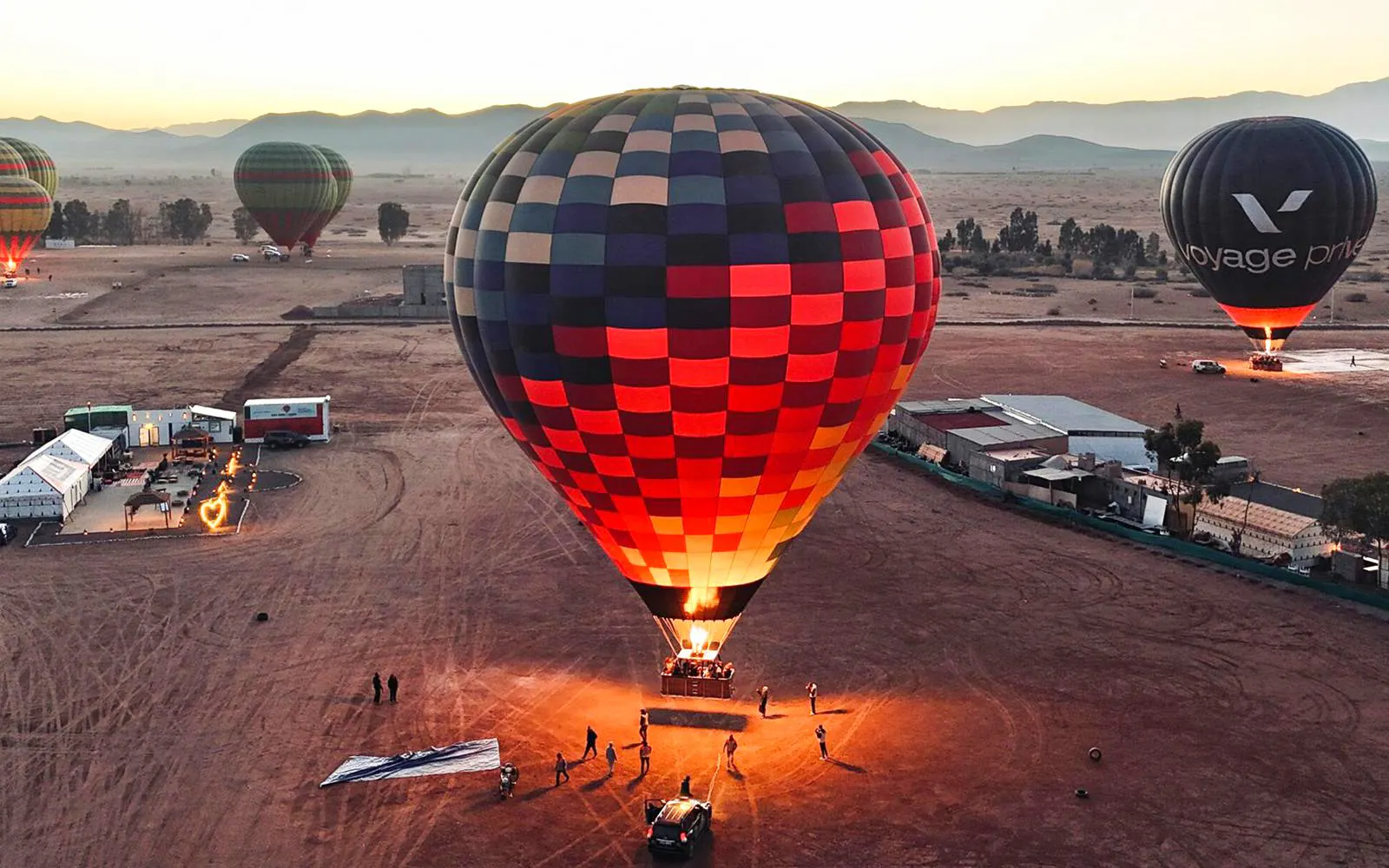 Marrakech Sunrise Hot Air Balloon Flight with Luxury Rooftop Breakfast