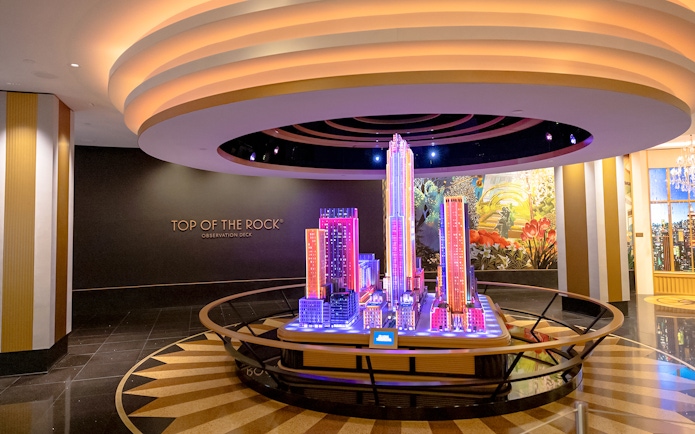 Model of Rockefeller Center at Top of the Rock observation deck, New York City.