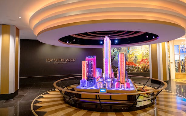 Model of Rockefeller Center at Top of the Rock observation deck, New York City.