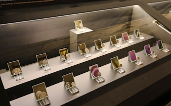 Display of ancient coins at the Museum of Numismatics in Baku.