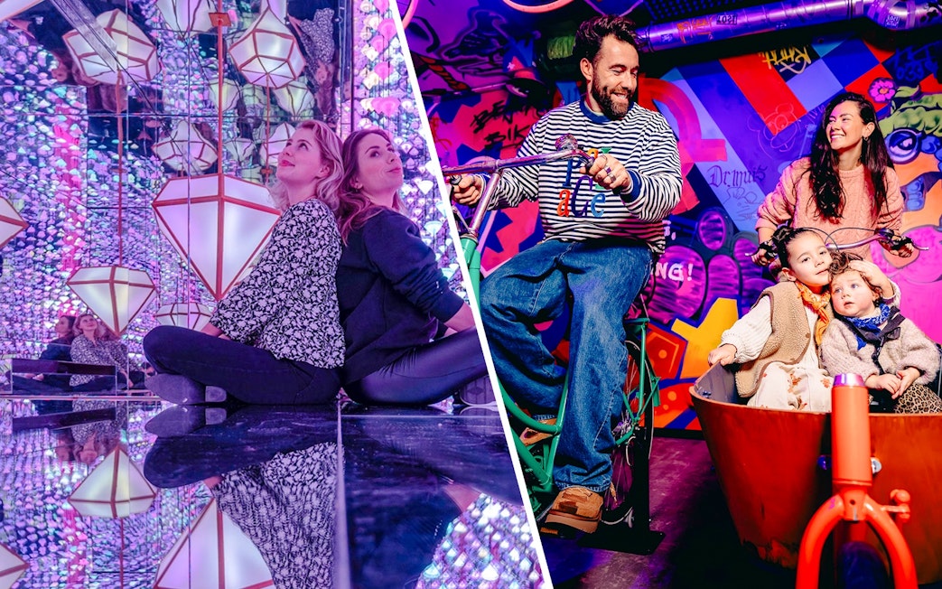 Guests enjoying interactive exhibits during the Highlights of Holland experience.