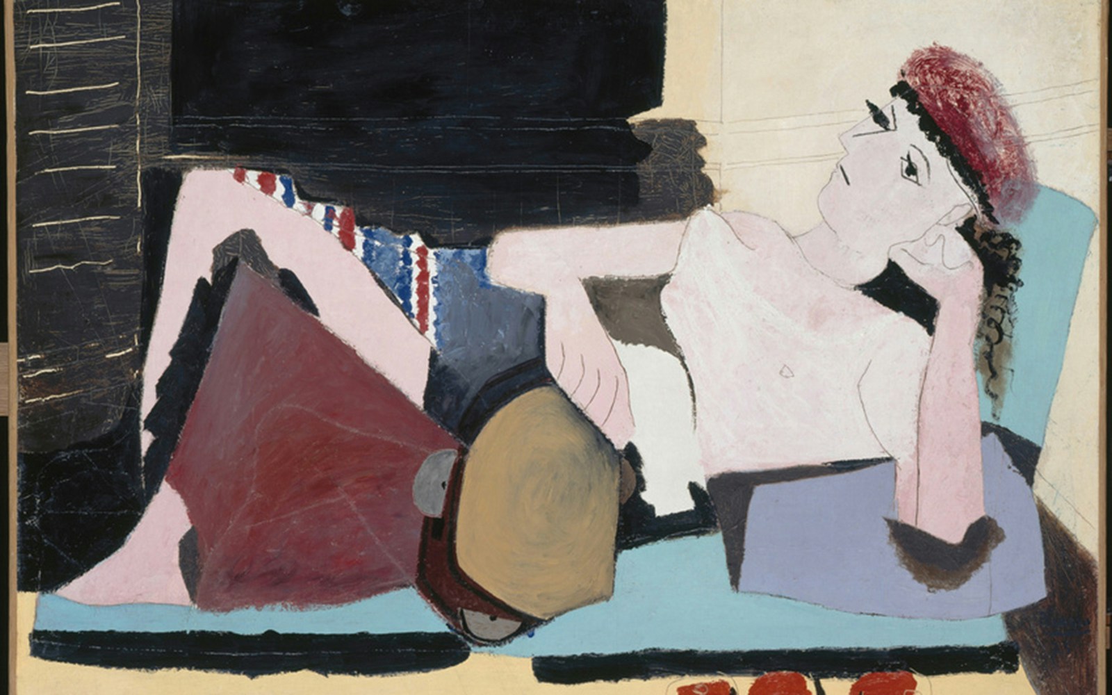 Pablo Picasso's "Woman with Tambourine" in Orangerie Museum, Paris, France