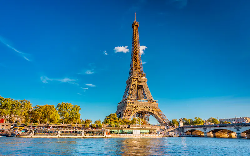 Scenic view of the Seine Cruise + Eiffel Tower Skip-the-Line Combo on the Seine River in Paris