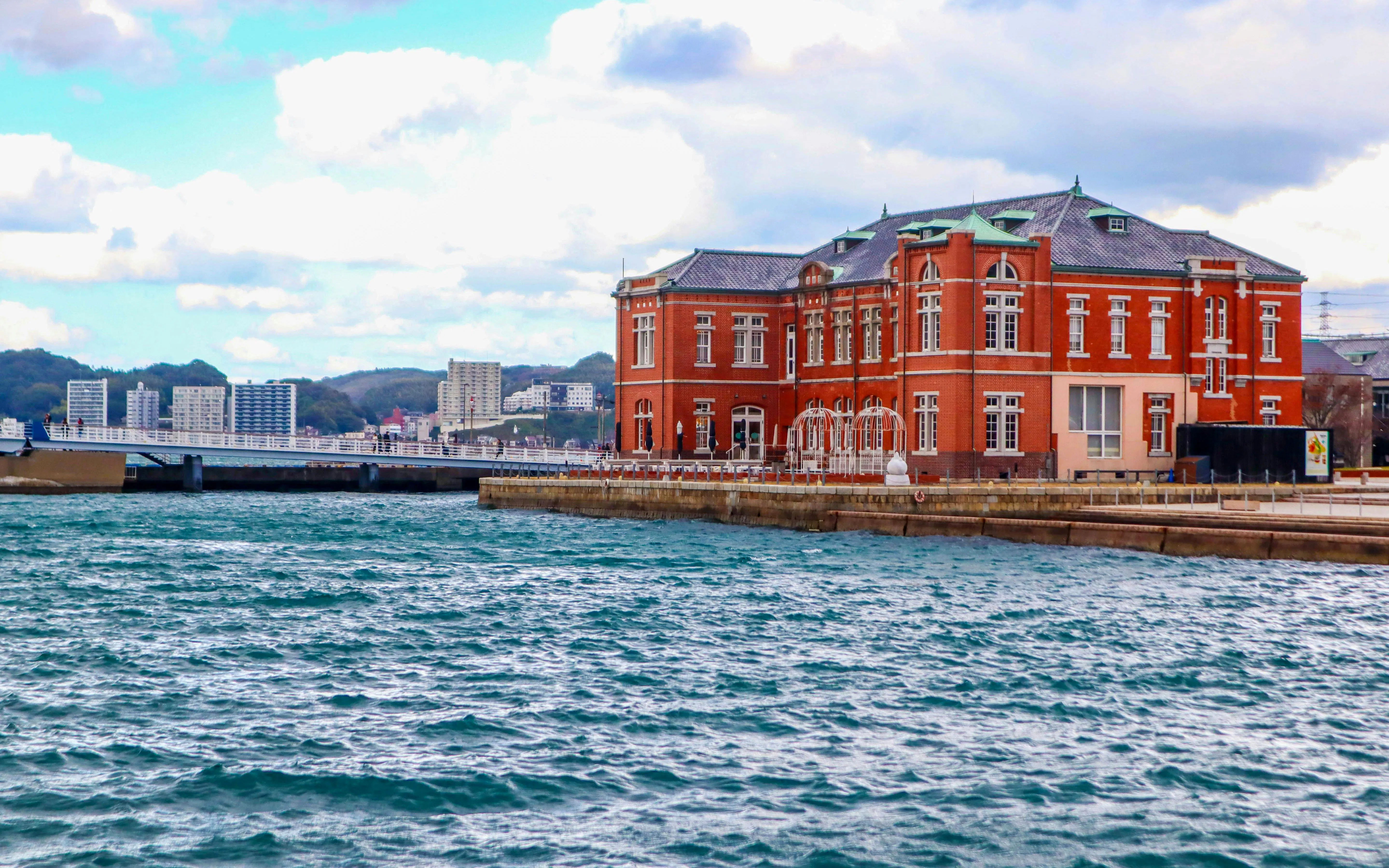 Former Moji Customs Building by the waterfront in Kitakyushu, Japan.