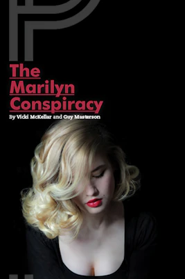 Marilyn Monroe impersonator performing on stage in London theater show, The Marilyn Conspiracy.