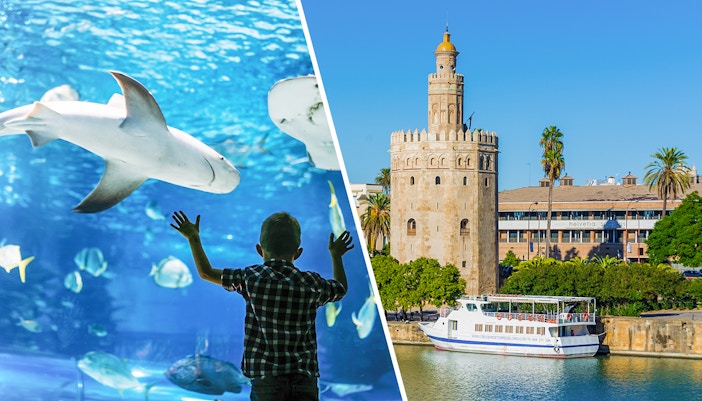 Seville Aquarium and Guadalquivir river cruise Tickets