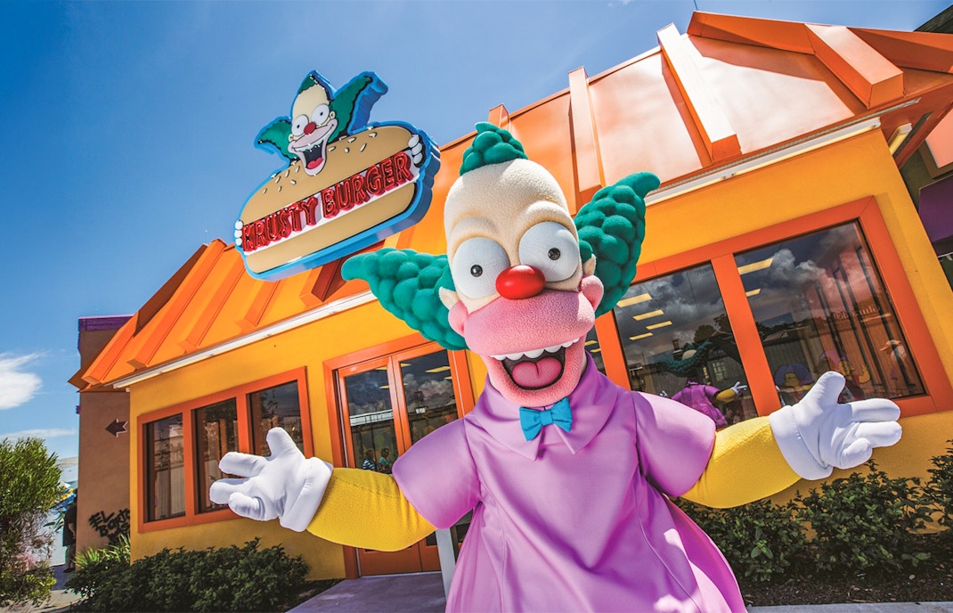Krusty Burger in Krustyland attraction at Universal Studios Resort in Orlando