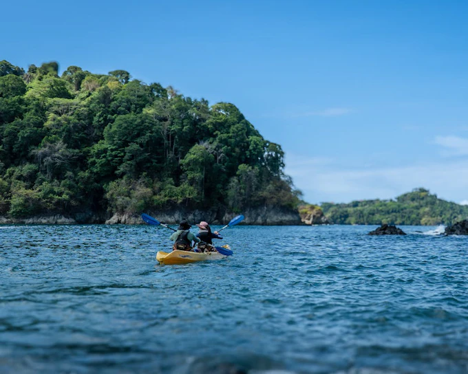 Manuel Antonio Ocean Kayaking and Snorkeling Tour with Hotel Transfers, Lunch or Dinner, and Bilingual Guide