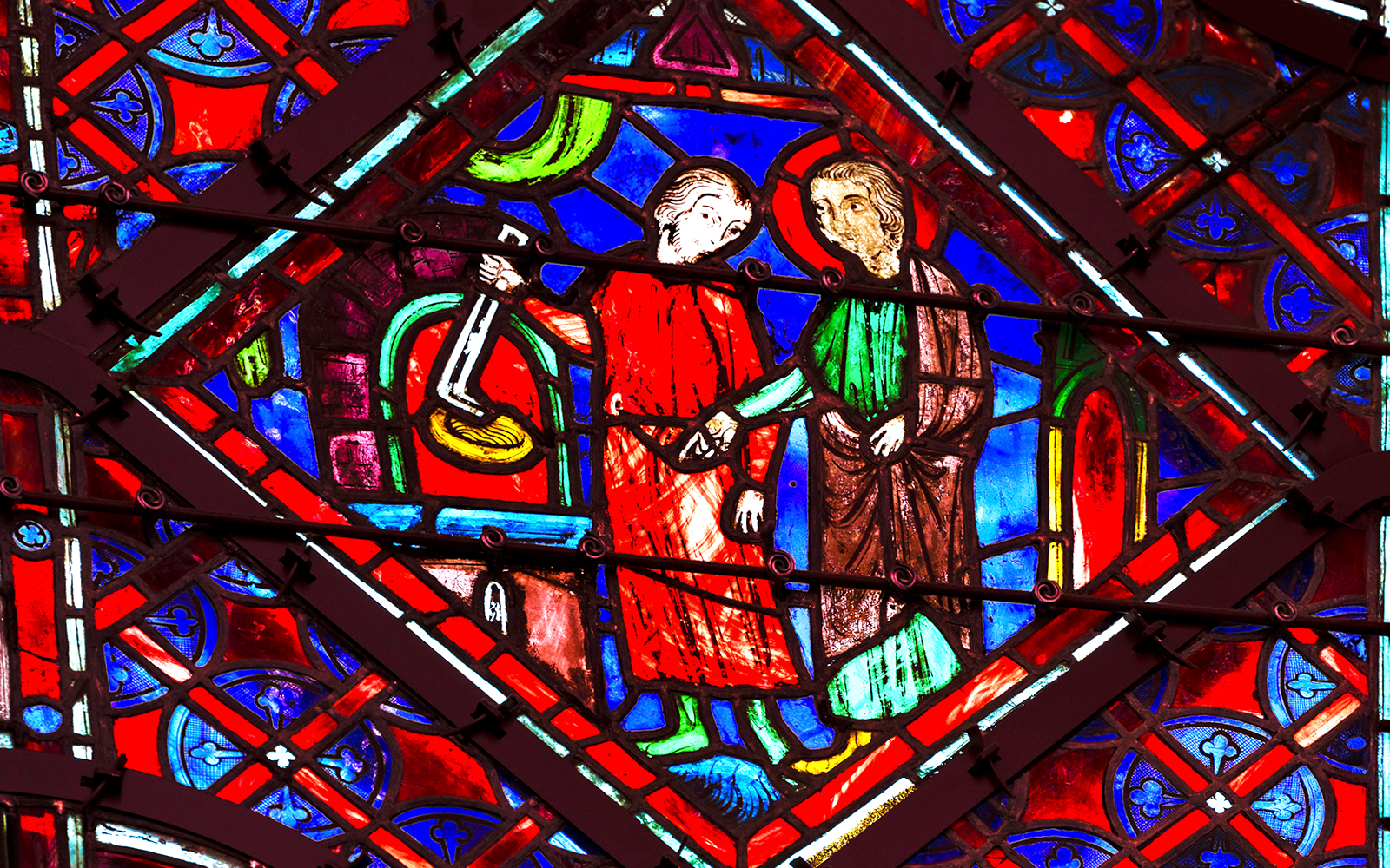 Crown of Thorns relic displayed in Sainte-Chapelle, Paris.
