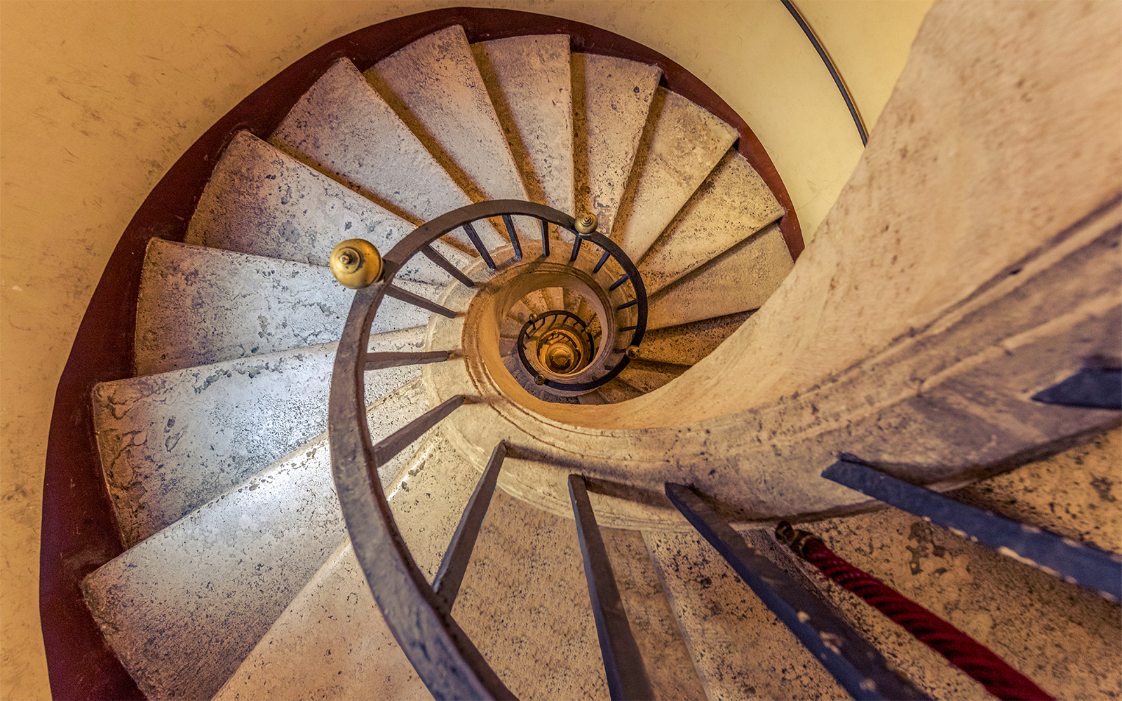 Spiral staircase inside Basilica Santa Maria Maggiore, Rome.