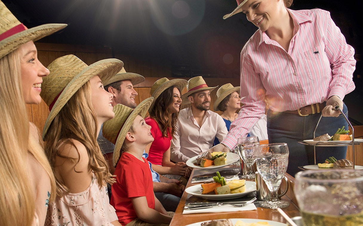 Guests enjoying dinner at the Australian Outback Spectacular Heartland Show.