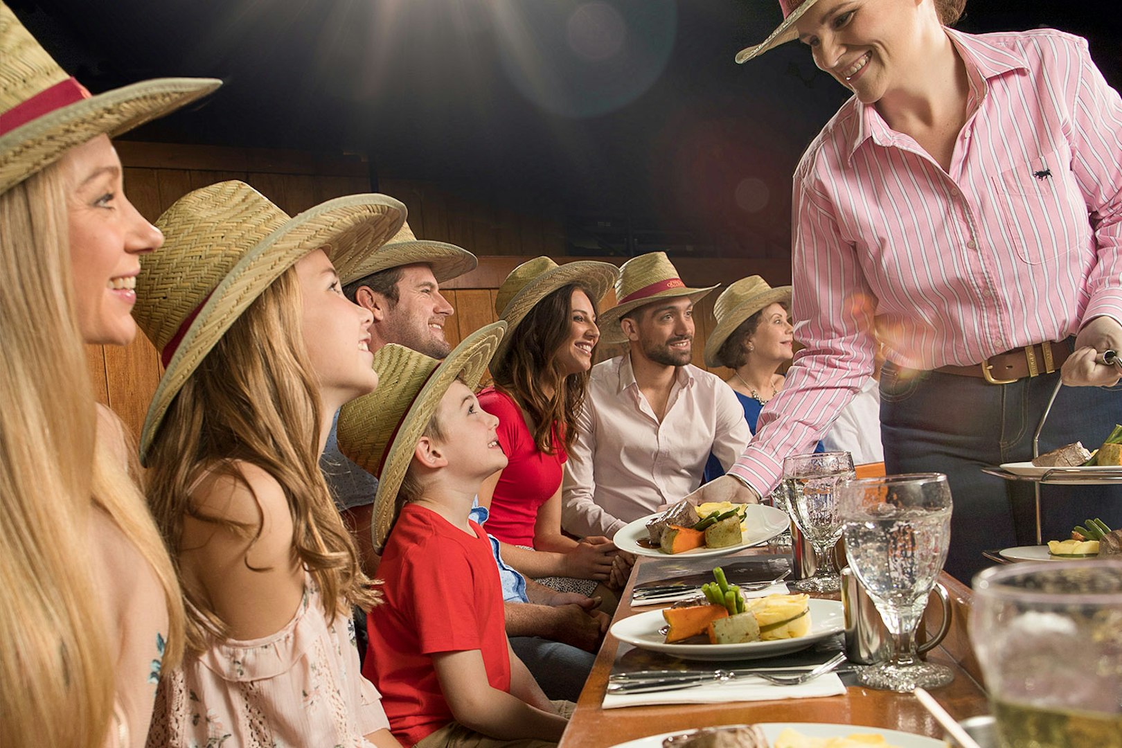 Guests enjoying dinner at the Australian Outback Spectacular Heartland Show.
