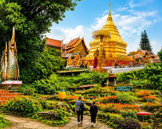Chiang Mai Private Van Charter to Doi Suthep Temple and White Hmong Village for up to 8 Guests