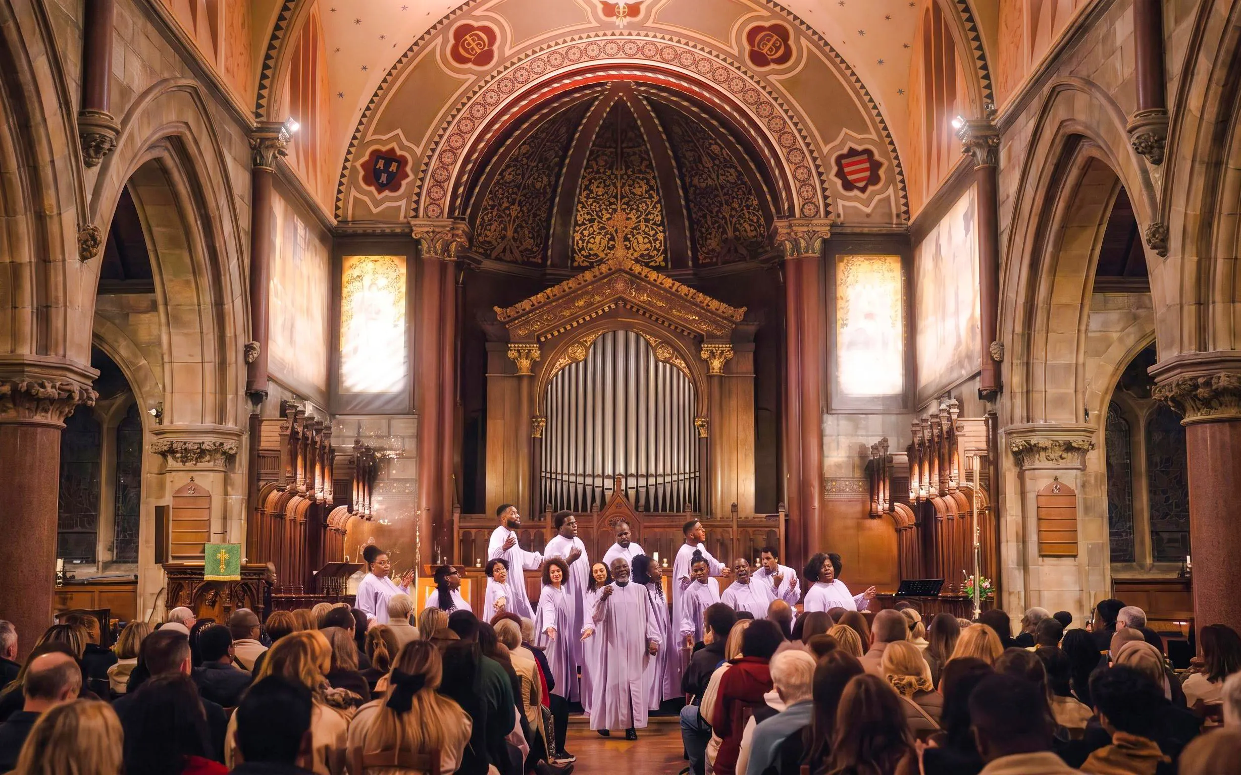 Choir performing at Gospel Dream Concert in American Cathedral, Paris.