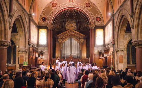 Choir performing at Gospel Dream Concert in American Cathedral, Paris.