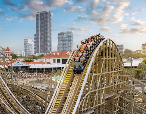 Leviathan rollercoaster at Sea World, Gold Coast