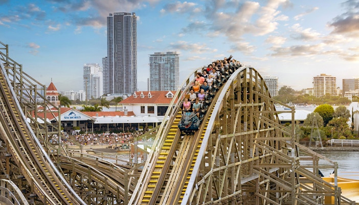 Leviathan rollercoaster at Sea World, Gold Coast