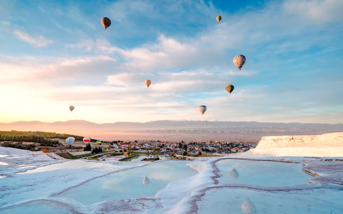 Pamukkale Hot Air Balloon Flight at Sunrise