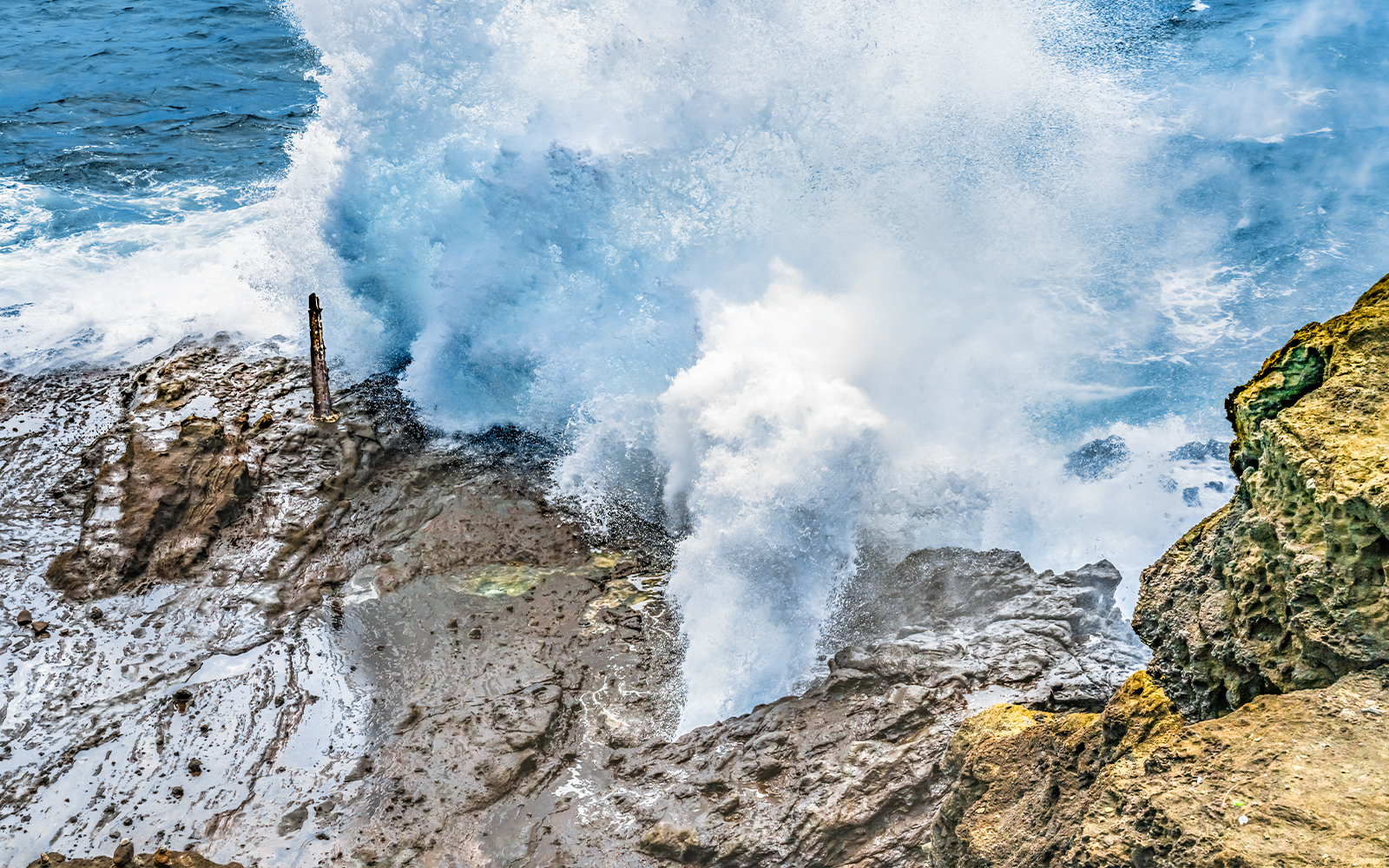 Halona Lava Blowhole Ocean Spray Honolulu Oahu Hawaii