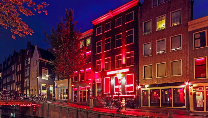 Streets of the Red Light District in Amsterdam