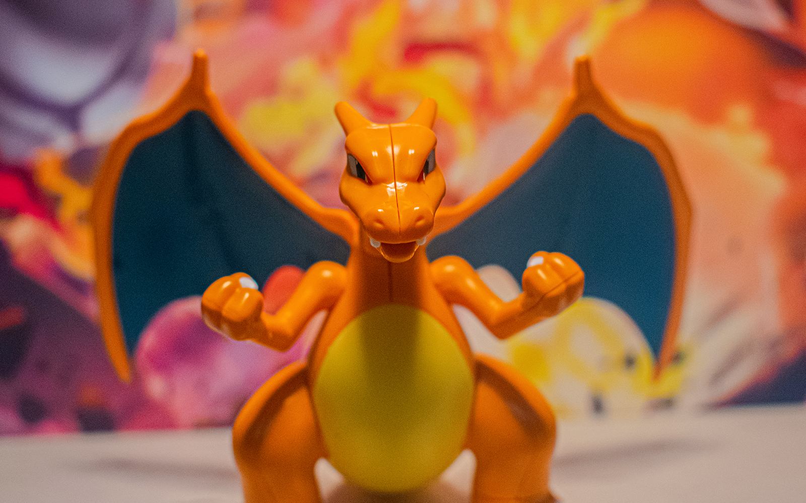 Pokemon figurine display at a Tokyo toy store, featuring popular characters from the series.