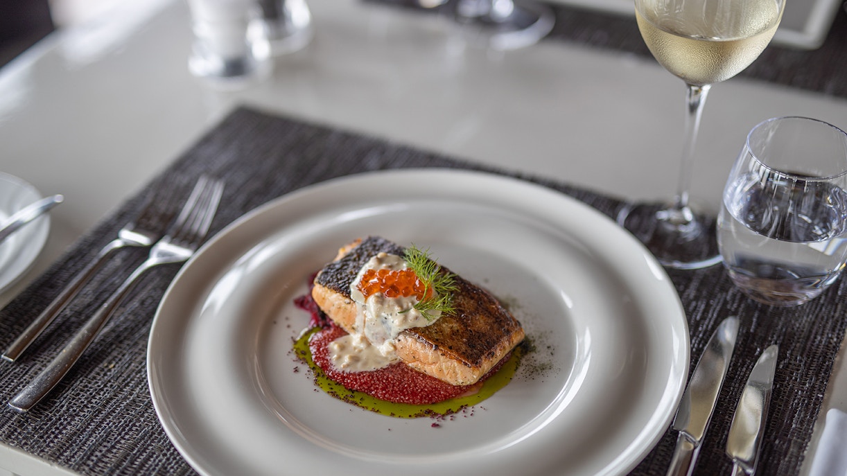 Salmon, Modern French Cuisine - Gourmet Food