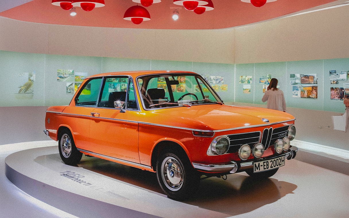 BMW Coupe displayed at the BMW Museum in Munich.