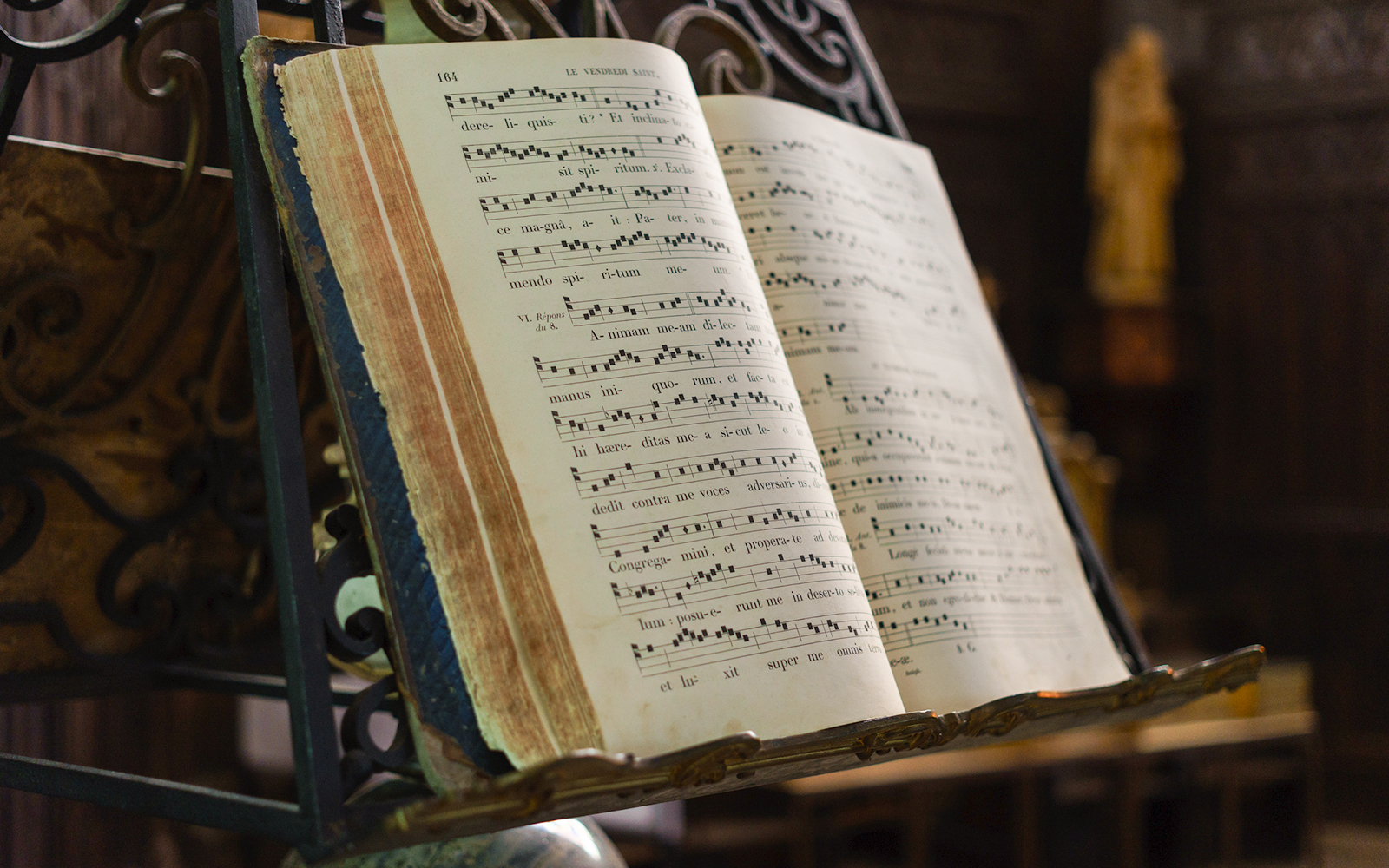 Sainte-Chapelle during a liturgical music performance in Paris.