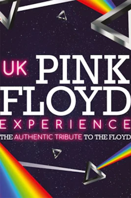 Pink Floyd Experience concert poster with psychedelic art and tour dates.