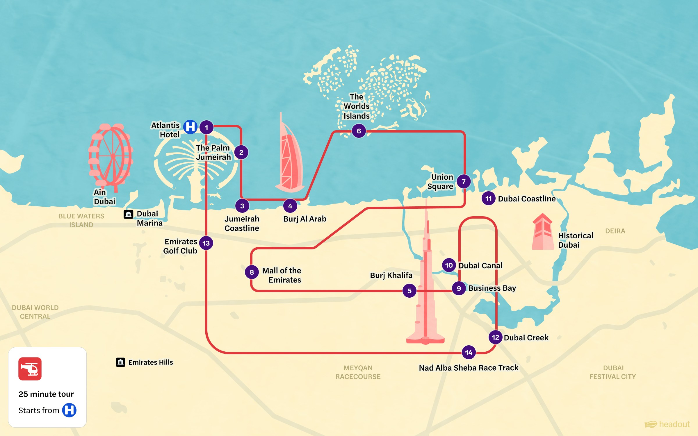 Dubai Helicopter 25-min Tour