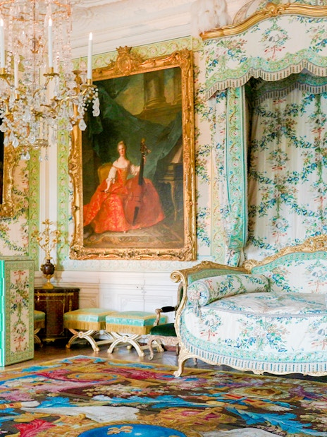 Madame Victoires Room at the Palace of Versailles with ornate decor and paintings.