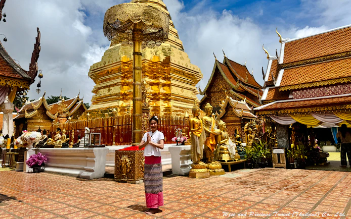 From Chiang Mai: Doi Suthep Temple and Wat Pha Lat Private Van Charter for Up to 8 Passengers