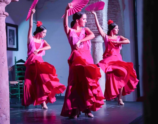 Internationally awarded flamenco dancer performing flamenco at Tablao Cardenal, Cordoba