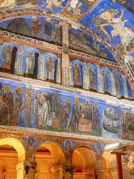 Interior frescoes of Tokali Church, Greme Open Air Museum, Cappadocia, Turkey.