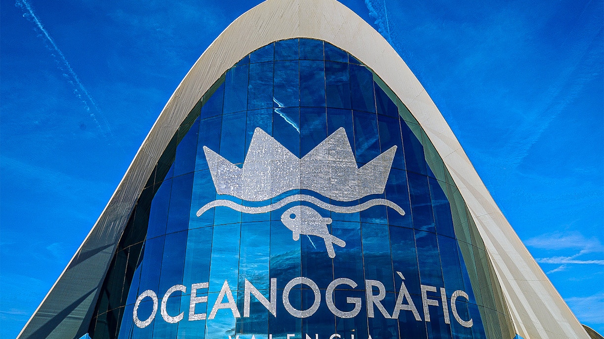 Oceanografic Valencia aquarium showcasing diverse marine habitats.