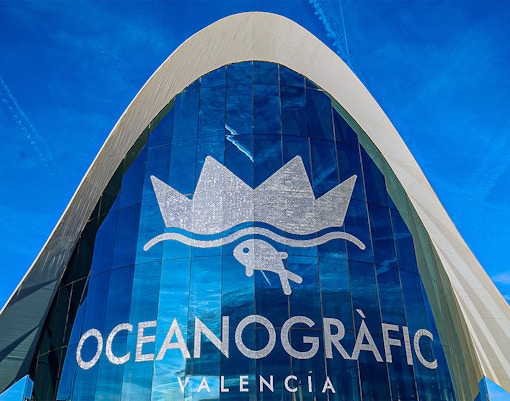 Oceanografic Valencia aquarium showcasing diverse marine habitats.